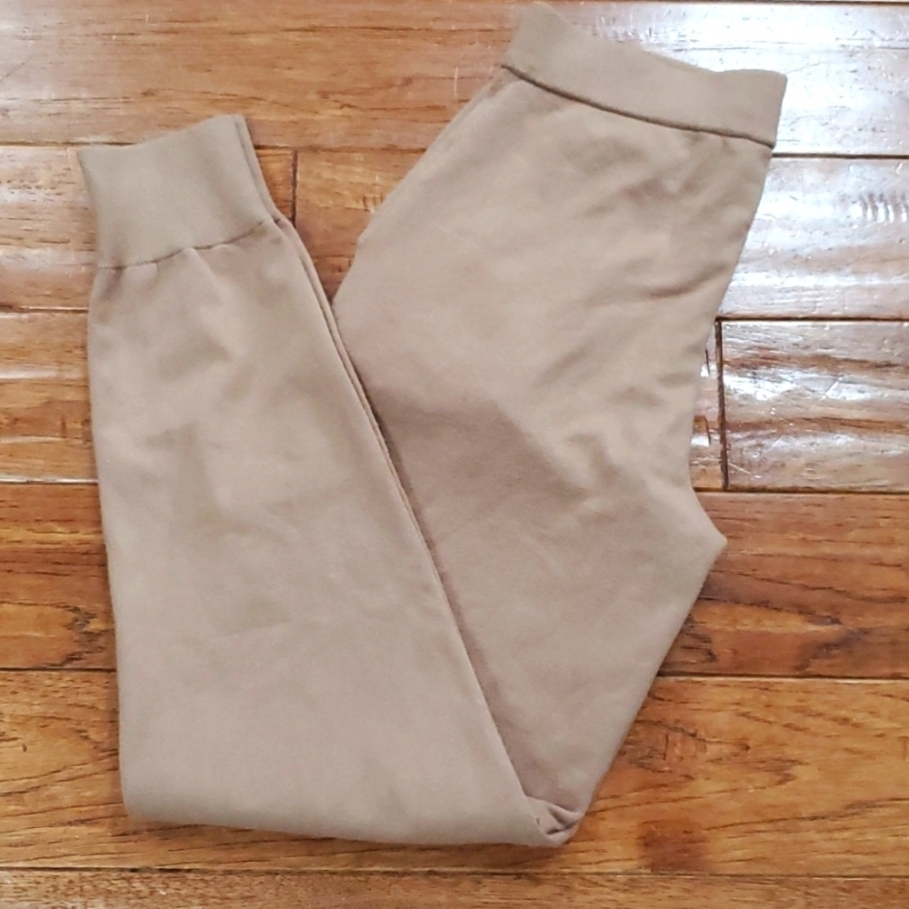 Babaton Rodin tan viscose jogger pants